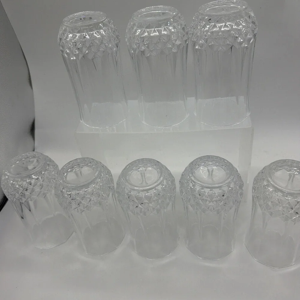 (8)‎ Vtg Cristal D'Arques Longchamp Crystal Iced Tea Glass Tumblers 5.25